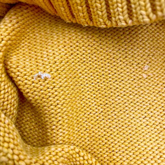 Ann Taylor Sweater‎ Turtleneck Roll Neck Medium Petite Yellow Long Sleeve Women - Picture 10 of 13